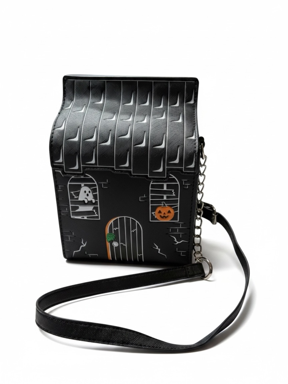 MAD Engine Halloween Haunted House Crossbody Bag NWOT
